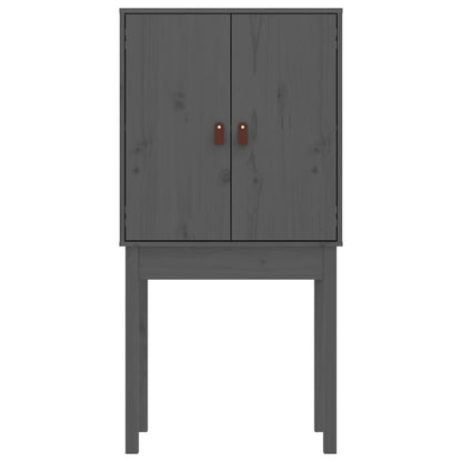 Hoge Kast 60X40X120 Cm Massief Grenenhout Grijs