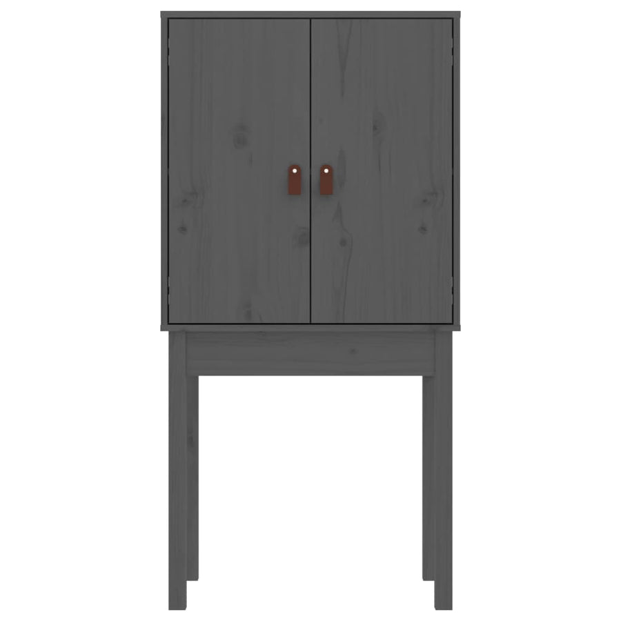 Hoge Kast 60X40X120 Cm Massief Grenenhout Grijs