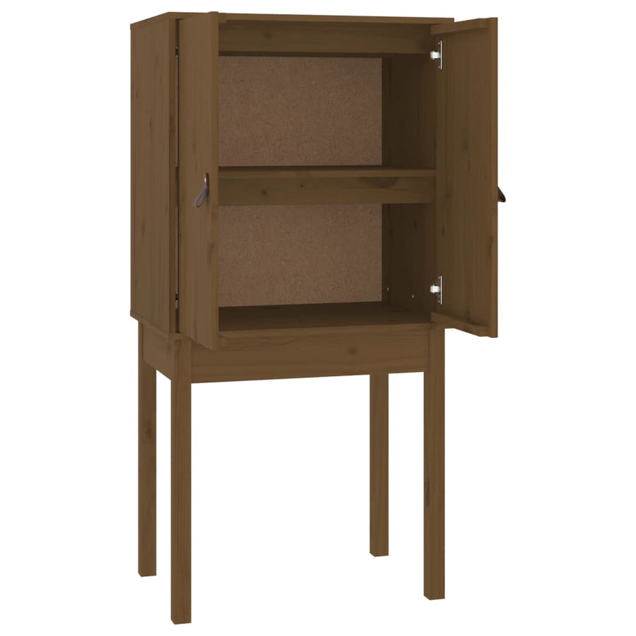 Hoge Kast 60X40X120 Cm Massief Grenenhout Honingbruin