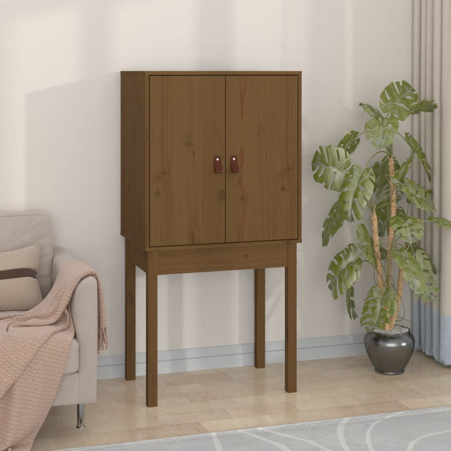 Hoge Kast 60X40X120 Cm Massief Grenenhout Honingbruin