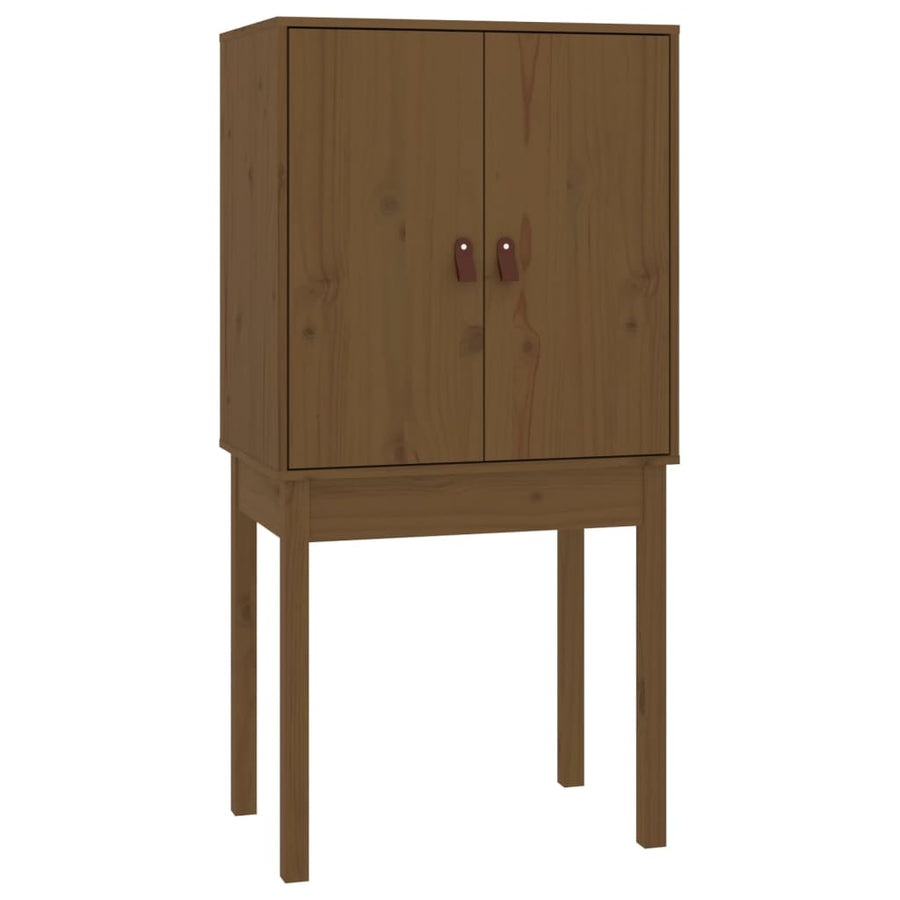 Hoge Kast 60X40X120 Cm Massief Grenenhout Honingbruin