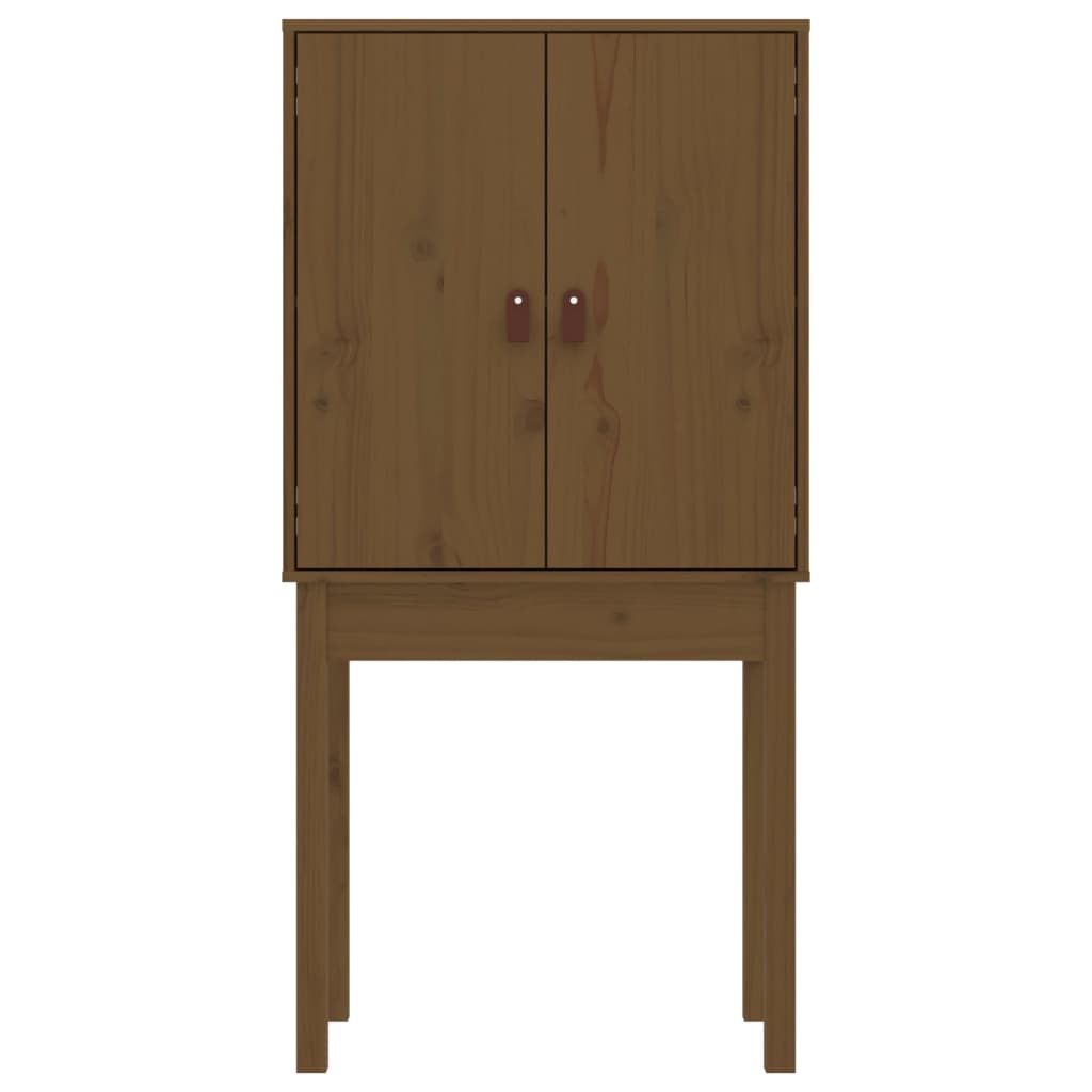 Hoge Kast 60X40X120 Cm Massief Grenenhout Honingbruin