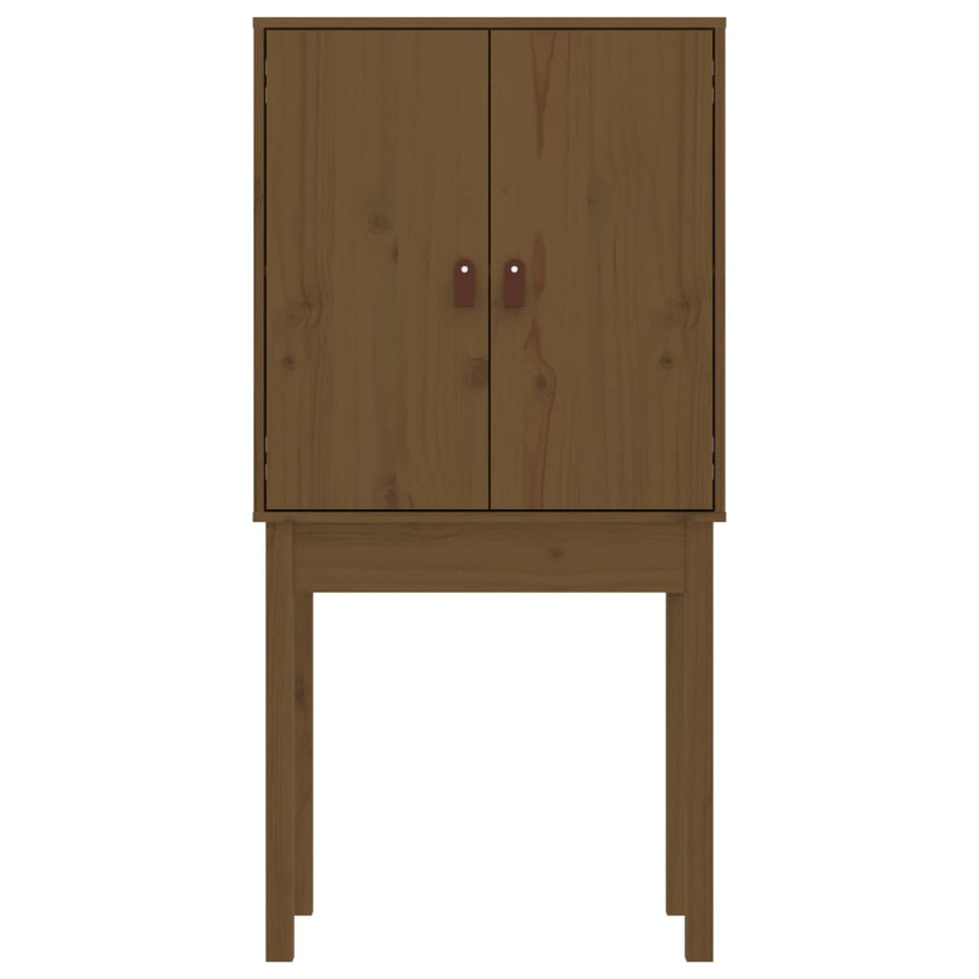 Hoge Kast 60X40X120 Cm Massief Grenenhout Honingbruin