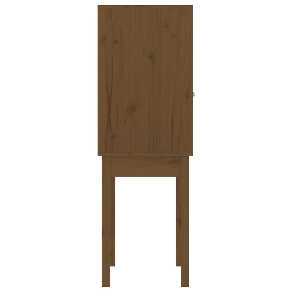 Hoge Kast 60X40X120 Cm Massief Grenenhout Honingbruin