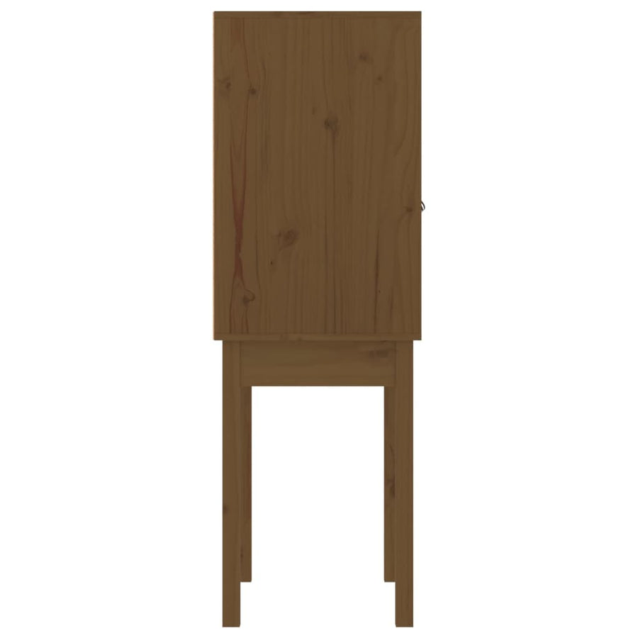 Hoge Kast 60X40X120 Cm Massief Grenenhout Honingbruin