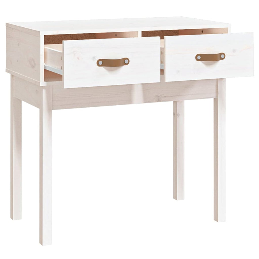 Wandtafel 76,5X40X75 Cm Massief Grenenhout Wit