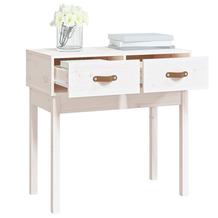 Wandtafel 76,5X40X75 Cm Massief Grenenhout Wit
