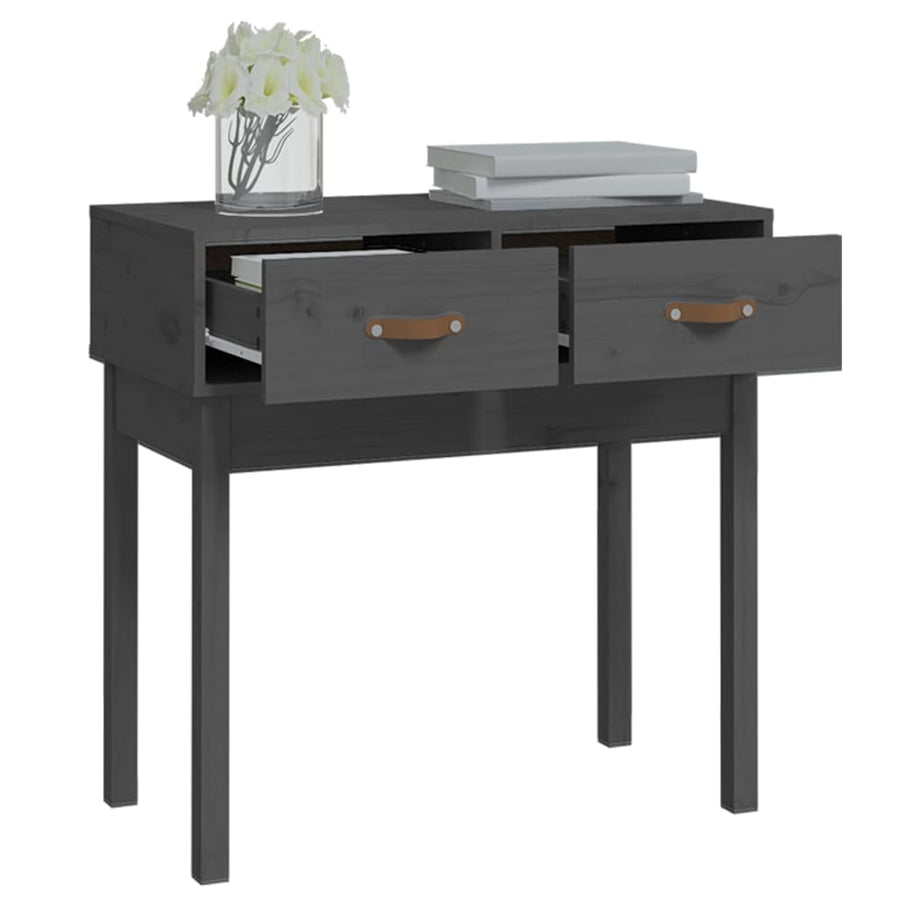 Wandtafel 76,5X40X75 Cm Massief Grenenhout Grijs