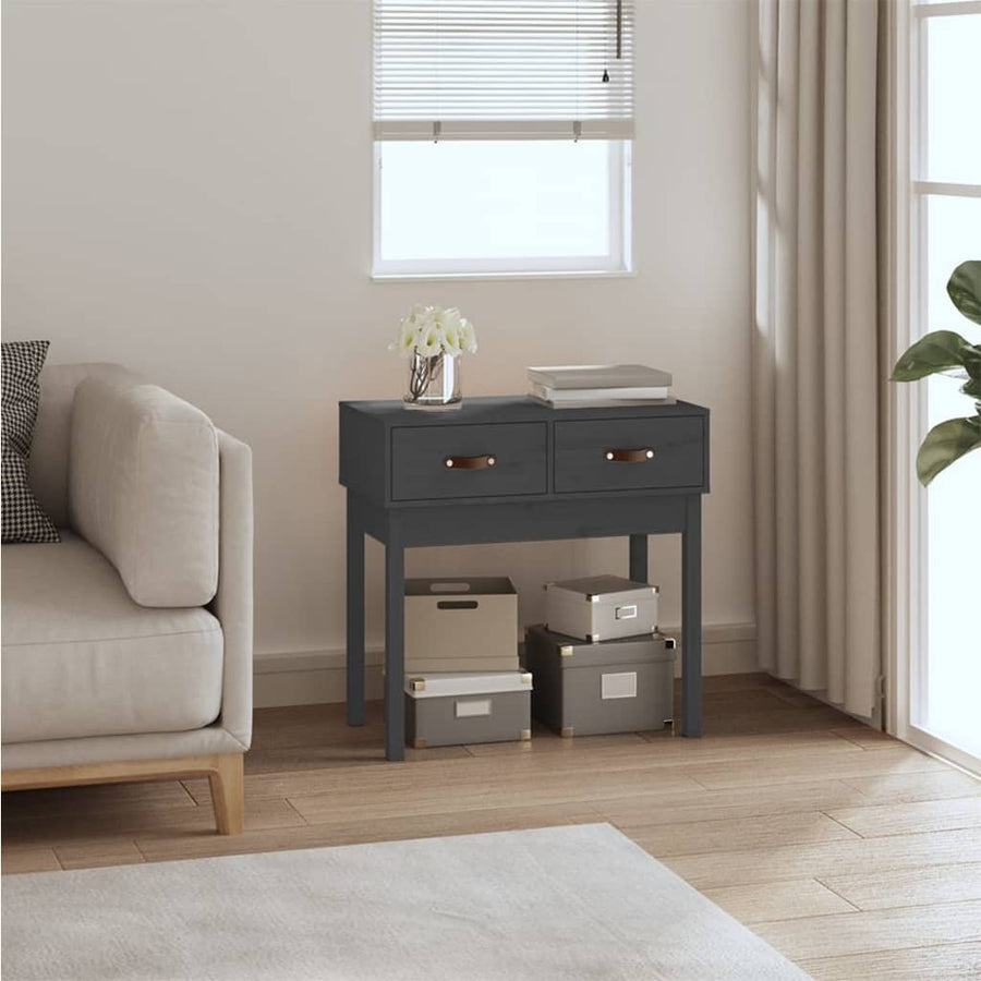 Wandtafel 76,5X40X75 Cm Massief Grenenhout Grijs