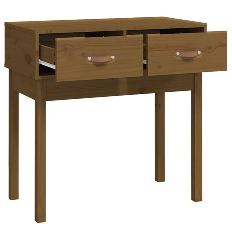 Wandtafel 76,5X40X75 Cm Massief Grenenhout Honingbruin