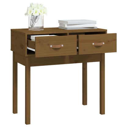 Wandtafel 76,5X40X75 Cm Massief Grenenhout Honingbruin