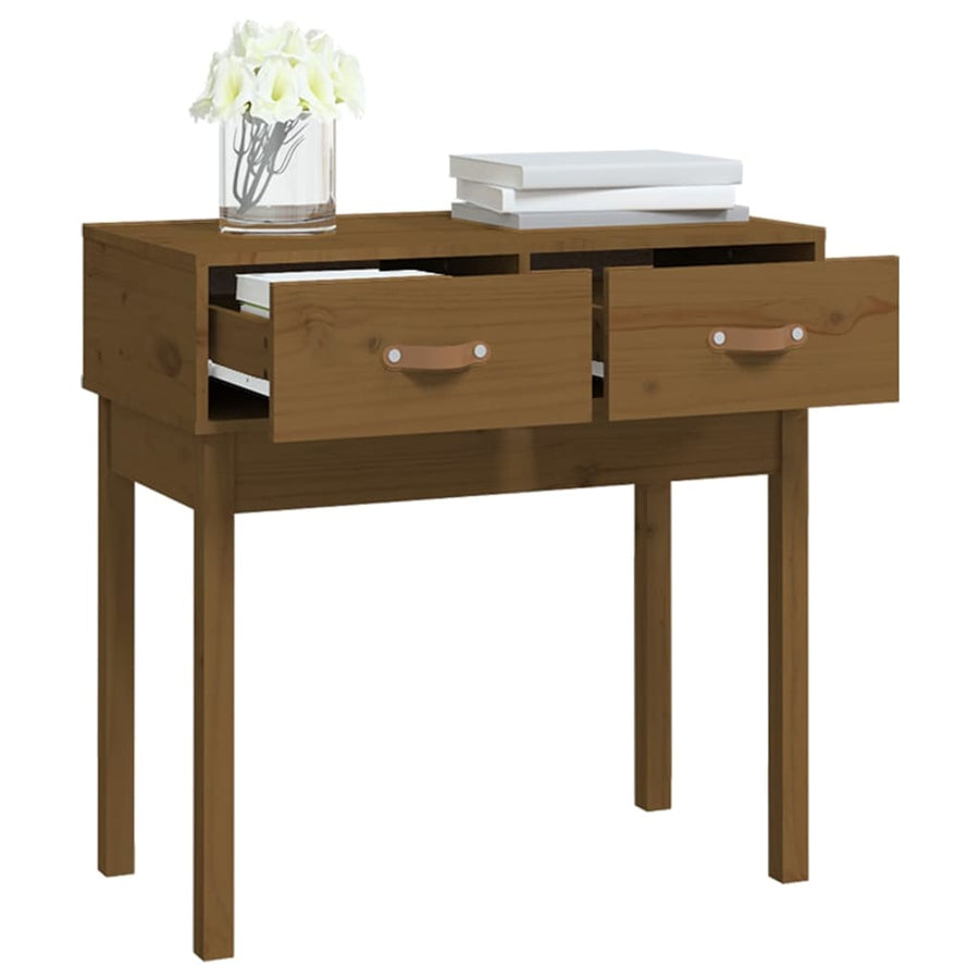 Wandtafel 76,5X40X75 Cm Massief Grenenhout Honingbruin