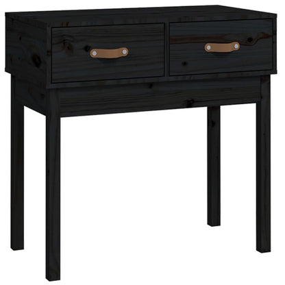 Wandtafel 76,5X40X75 Cm Massief Grenenhout Zwart