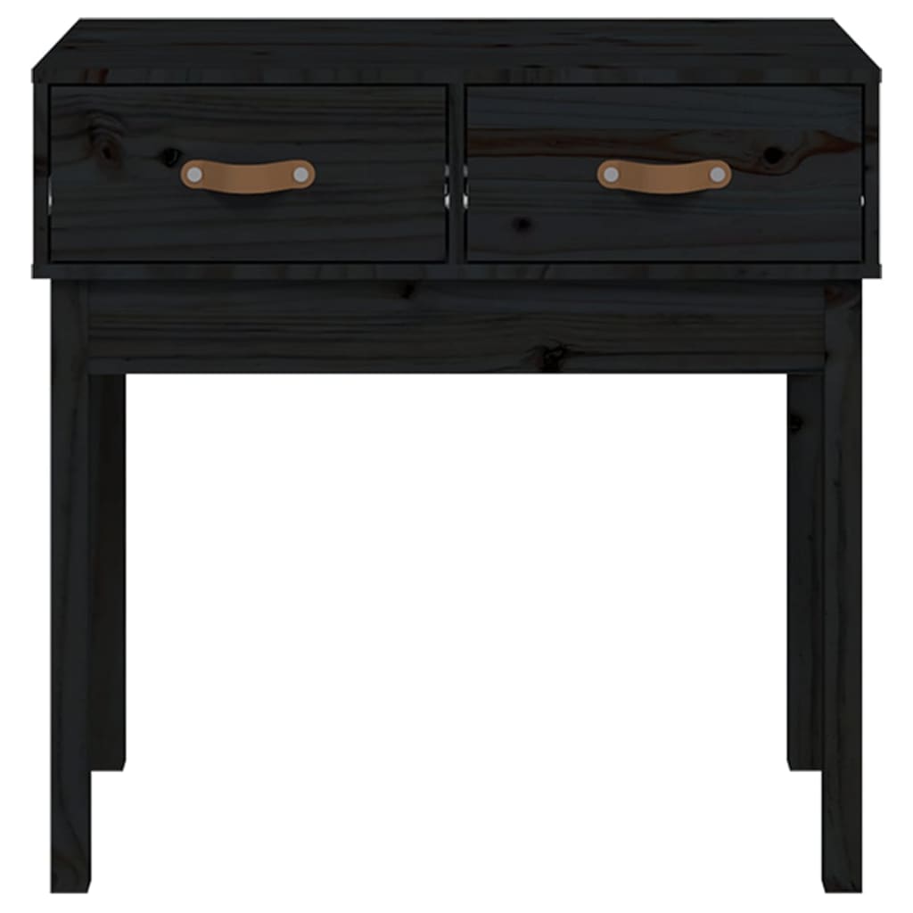 Wandtafel 76,5X40X75 Cm Massief Grenenhout Zwart