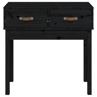 Wandtafel 76,5X40X75 Cm Massief Grenenhout Zwart