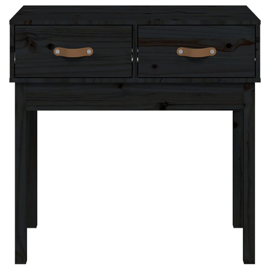 Wandtafel 76,5X40X75 Cm Massief Grenenhout Zwart