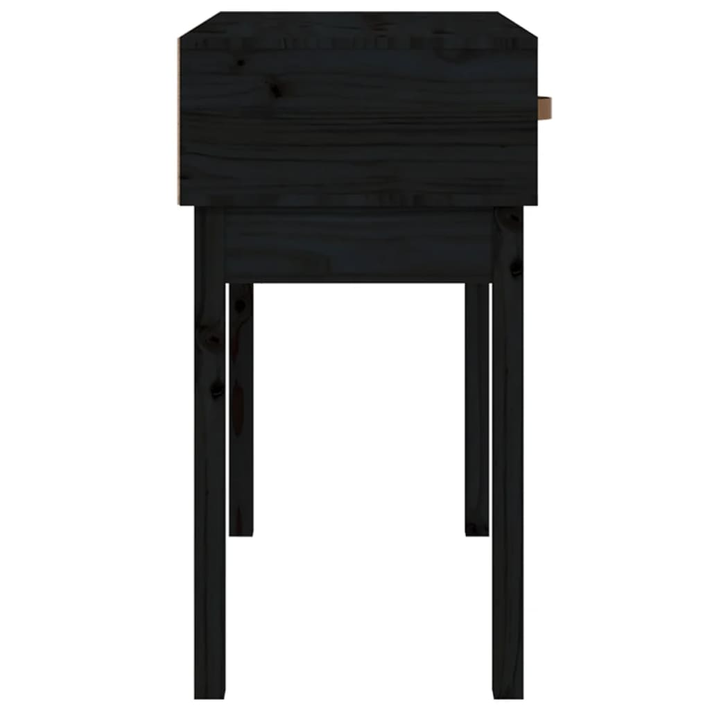 Wandtafel 76,5X40X75 Cm Massief Grenenhout Zwart