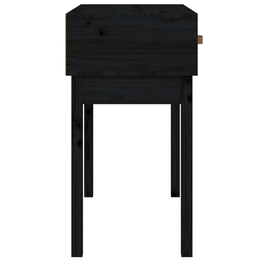Wandtafel 76,5X40X75 Cm Massief Grenenhout Zwart