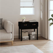 Console table 76.5x40x75 cm solid pine wood black