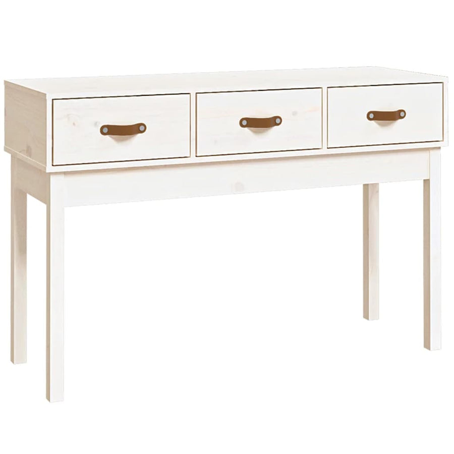 Wandtafel 114X40X75 Cm Massief Grenenhout Wit