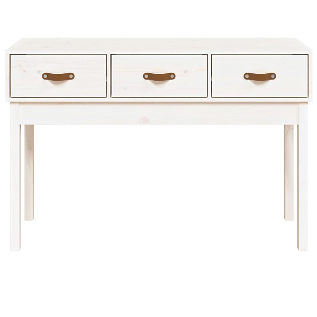 Wandtafel 114X40X75 Cm Massief Grenenhout Wit