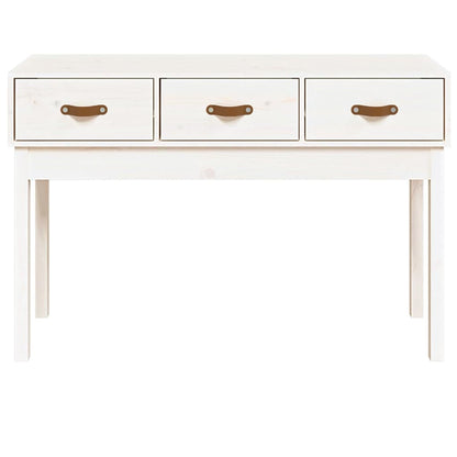 Wandtafel 114X40X75 Cm Massief Grenenhout Wit