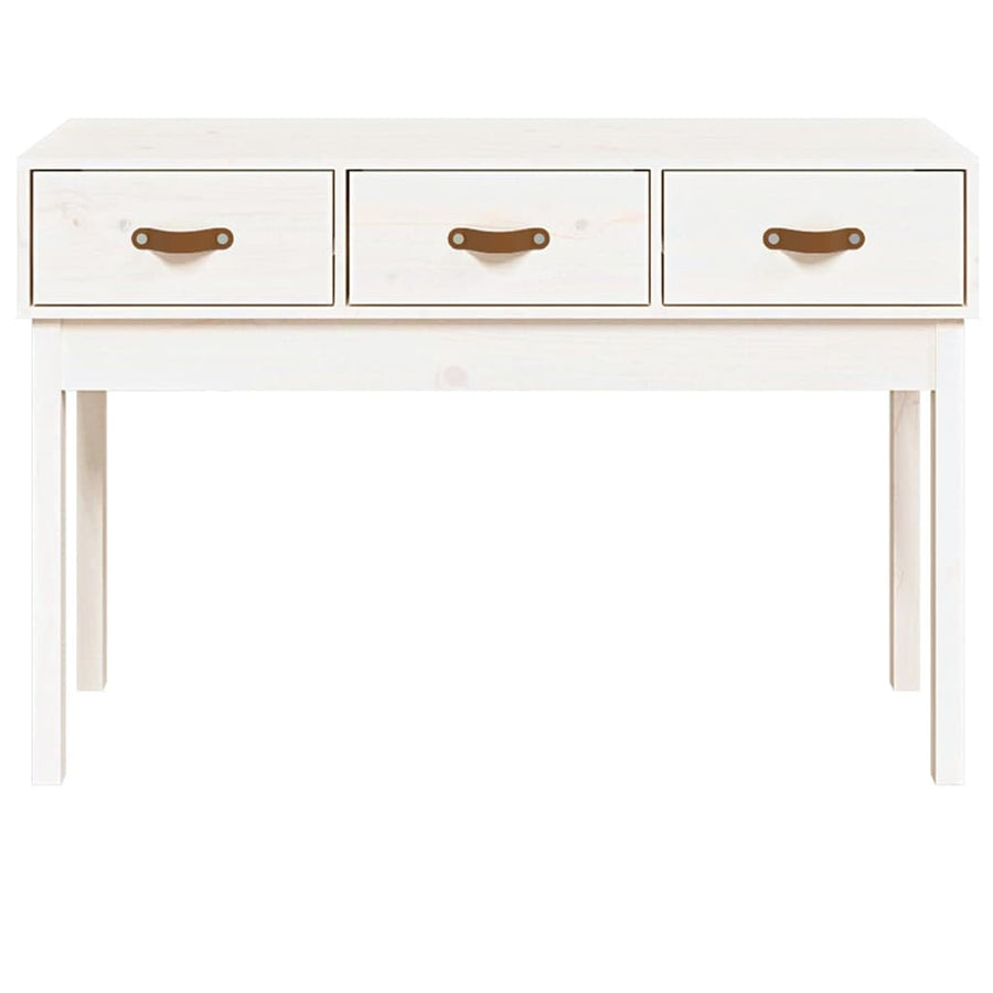 Wandtafel 114X40X75 Cm Massief Grenenhout Wit