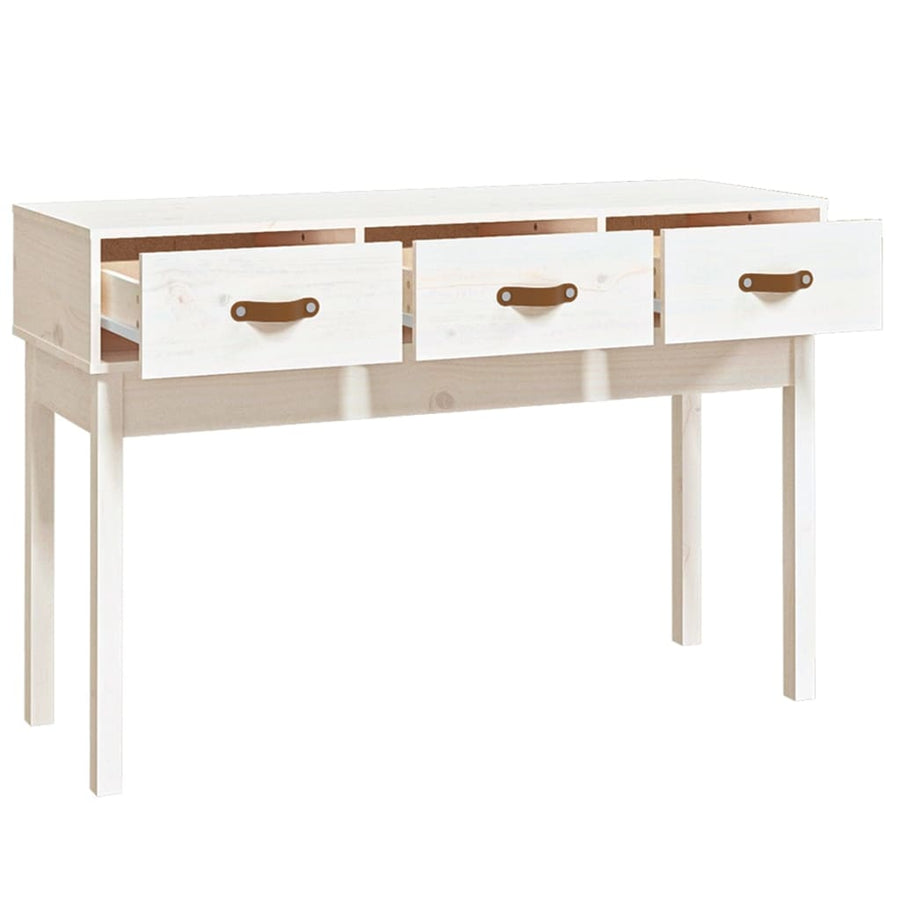Wandtafel 114X40X75 Cm Massief Grenenhout Wit