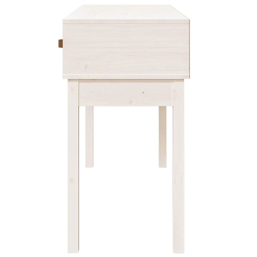 Wandtafel 114X40X75 Cm Massief Grenenhout Wit