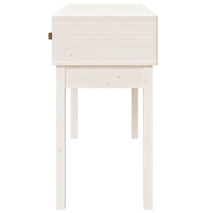 Wandtafel 114X40X75 Cm Massief Grenenhout Wit