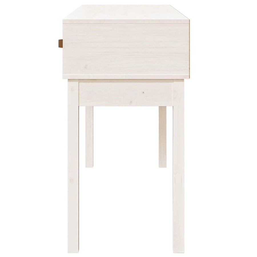Wandtafel 114X40X75 Cm Massief Grenenhout Wit