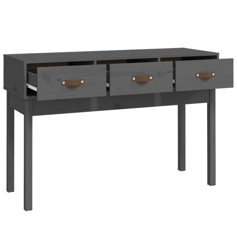 Wandtafel 114X40X75 Cm Massief Grenenhout Grijs