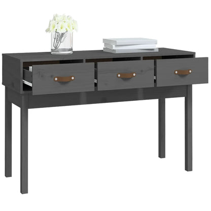 Wandtafel 114X40X75 Cm Massief Grenenhout Grijs