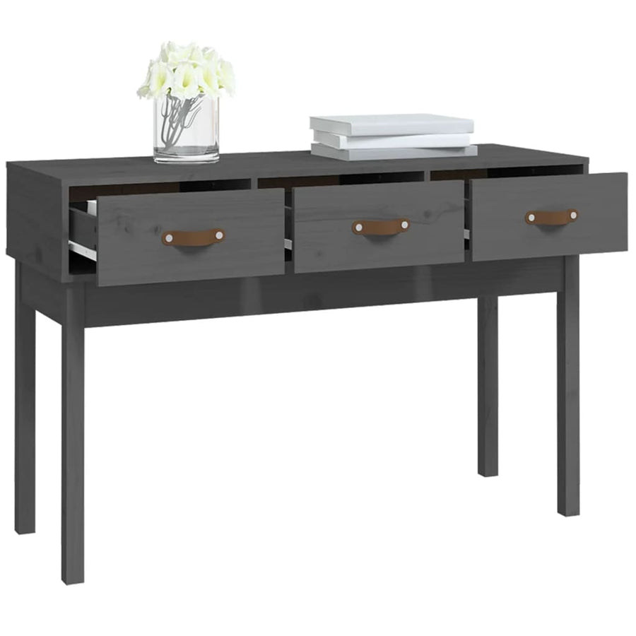 Wandtafel 114X40X75 Cm Massief Grenenhout Grijs