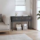 Console table 114x40x75 cm solid pine wood grey