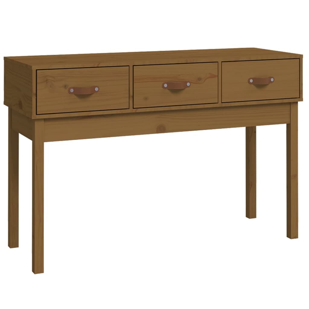 Wandtafel 114X40X75 Cm Massief Grenenhout Honingbruin