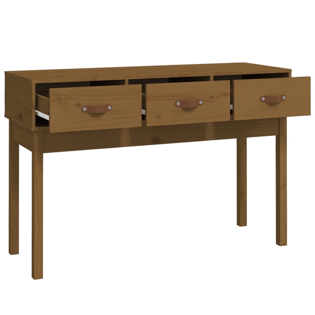 Wandtafel 114X40X75 Cm Massief Grenenhout Honingbruin