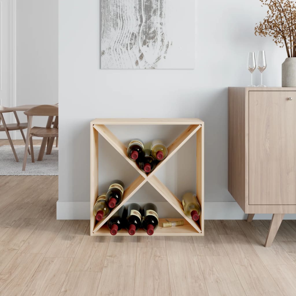 Wijnkast 62X25X62 Cm Massief Grenenhout