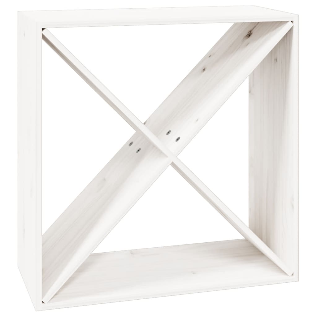 Wijnkast 62X25X62 Cm Massief Grenenhout Wit