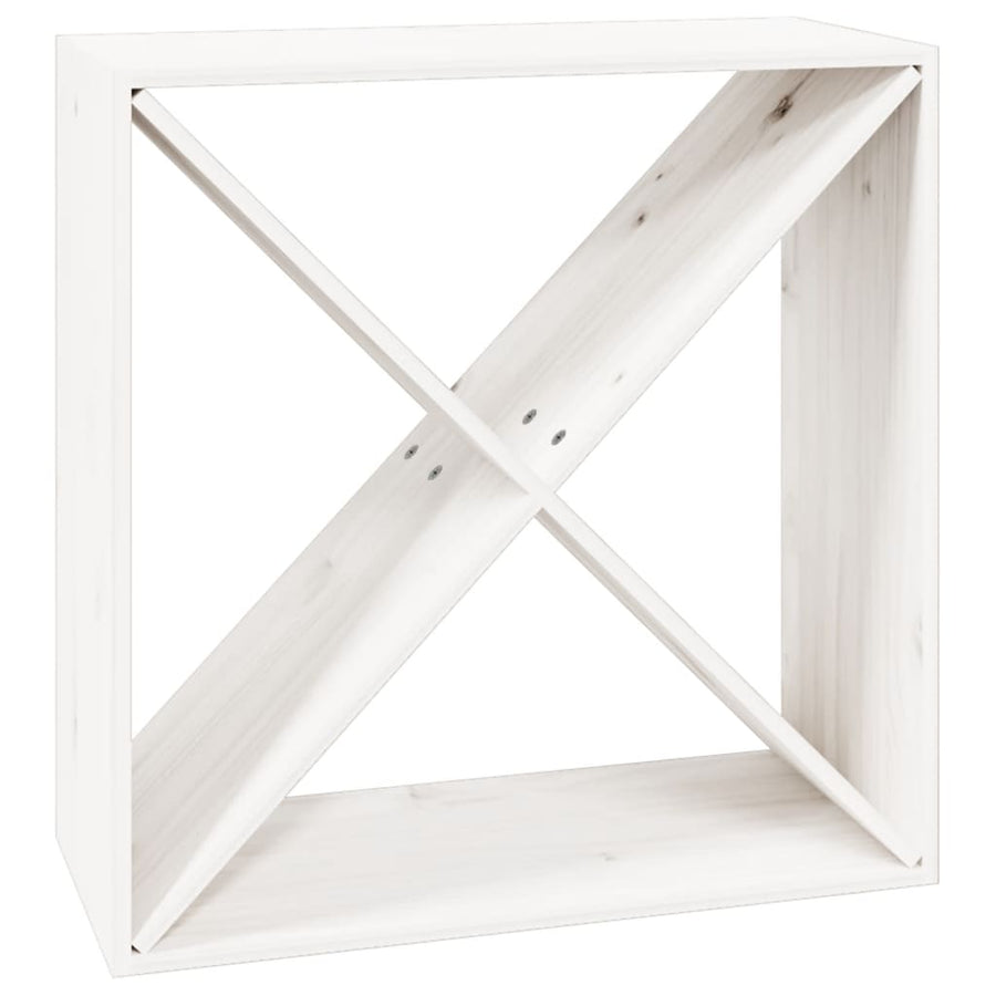 Wijnkast 62X25X62 Cm Massief Grenenhout Wit