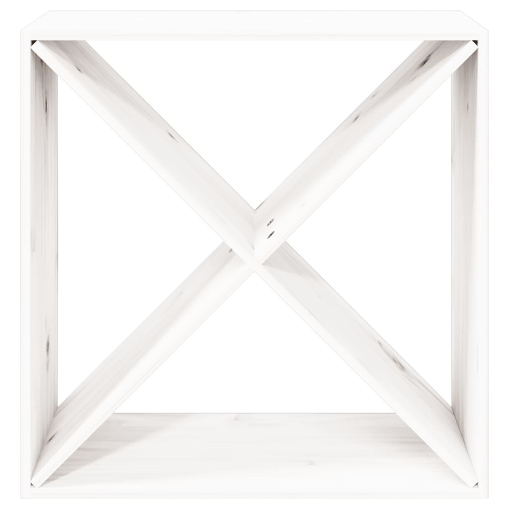 Wijnkast 62X25X62 Cm Massief Grenenhout Wit