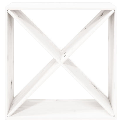 Wijnkast 62X25X62 Cm Massief Grenenhout Wit