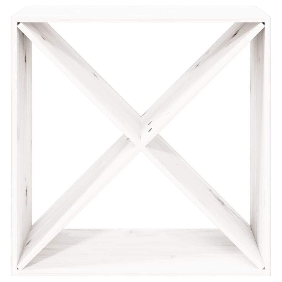 Wijnkast 62X25X62 Cm Massief Grenenhout Wit