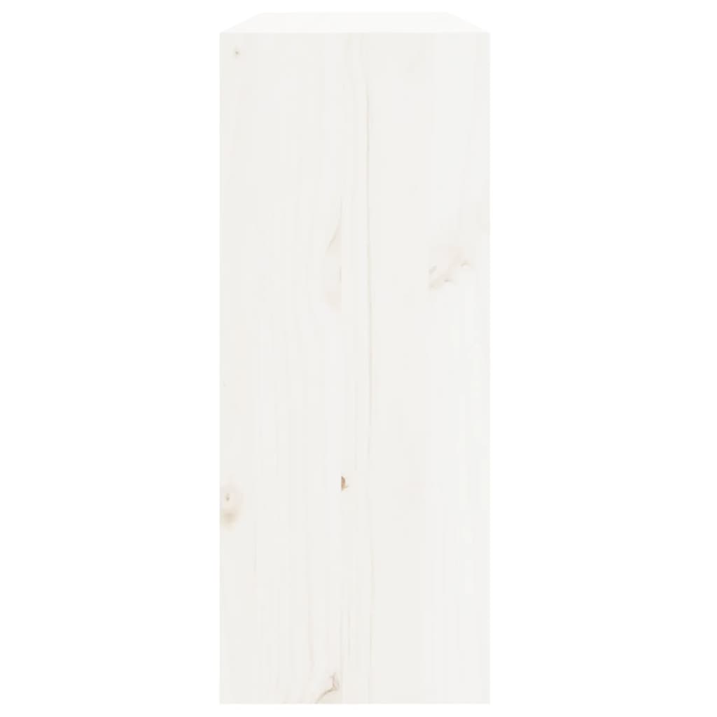 Wijnkast 62X25X62 Cm Massief Grenenhout Wit