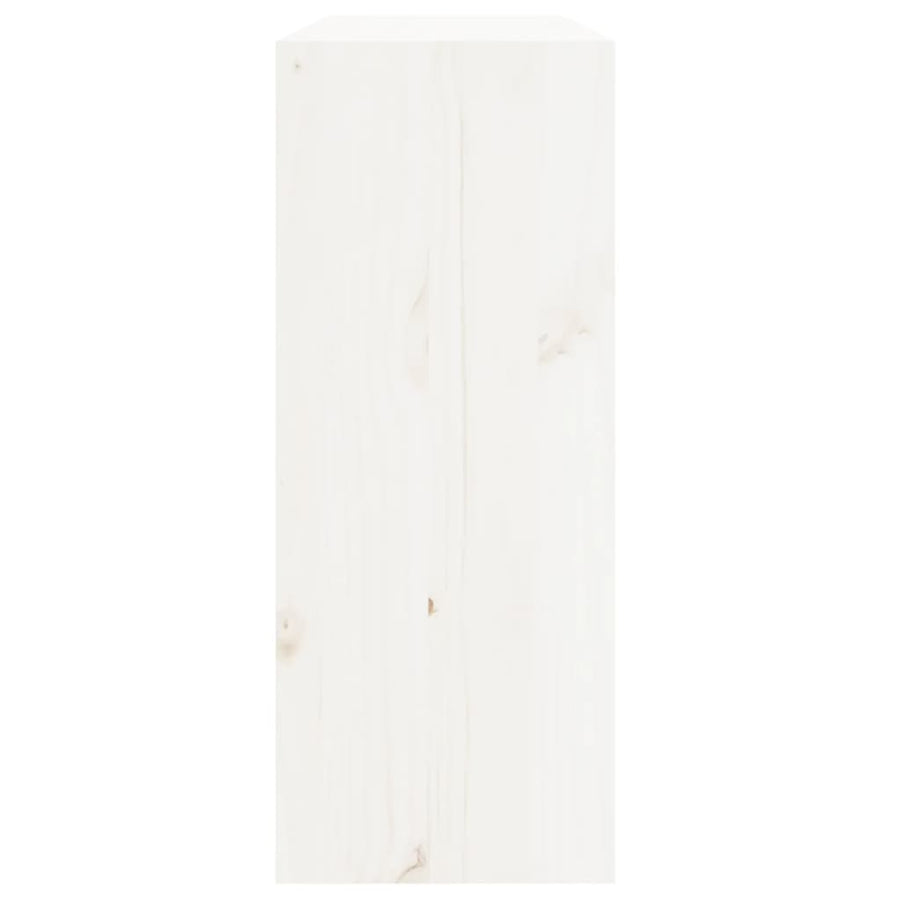 Wijnkast 62X25X62 Cm Massief Grenenhout Wit