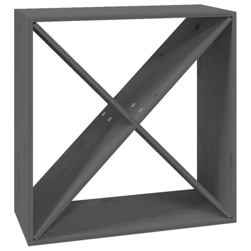 Wijnkast 62X25X62 Cm Massief Grenenhout Grijs