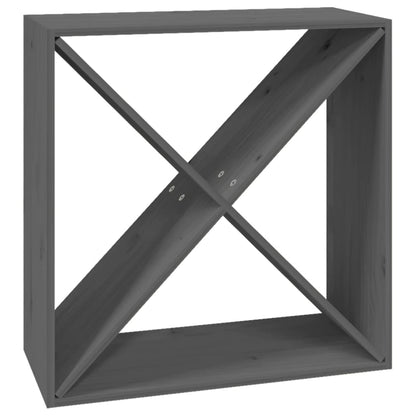 Wijnkast 62X25X62 Cm Massief Grenenhout Grijs