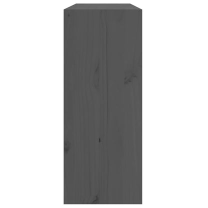Wijnkast 62X25X62 Cm Massief Grenenhout Grijs