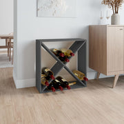 Wijnkast massief grenenhout 62x25x62 cm grijs wandmontage