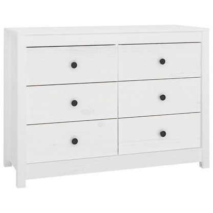 Dressoir 100X40X72 Cm Massief Grenenhout Wit